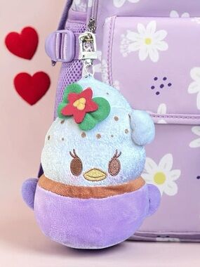 Disney authentic daisy duck Plush Keychain Bag Charm Kawaii Pastel Mini Cute